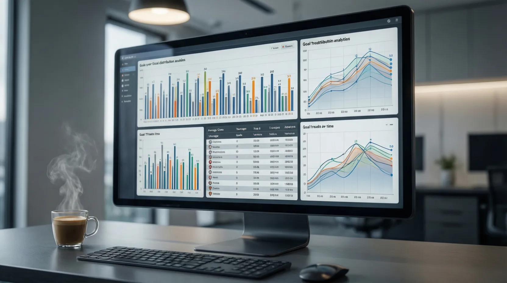 Gráfico estadístico mostrando distribución de goles por partido en competición europea